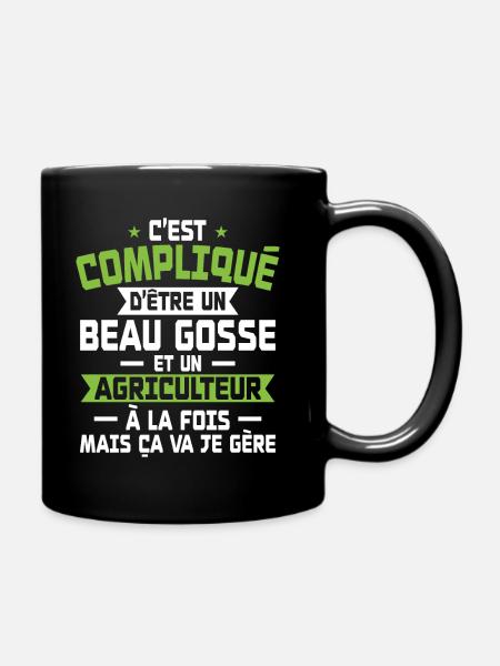 Bogosse und Bauer - Tasse einfarbig - Schwarz