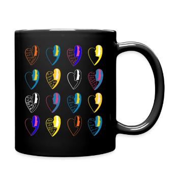 Imprimé numéro19. - Mug uni - noir - Droite