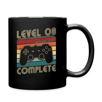 Level 8 Complete 8 Jahre Geburtstags Geschenk - Tasse einfarbig - Schwarz - Rechts