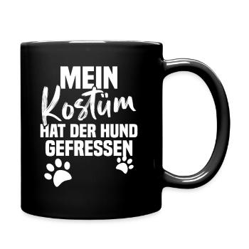 Le chien a mangé mon costume - Mug uni - noir - Droite