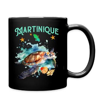 Martinique Turtle Beaches Shellfish West Indies - Full Colour Mug - black - Right