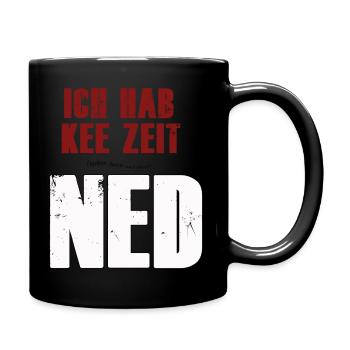Franke durch und durch - Tasse einfarbig - Schwarz - Rechts