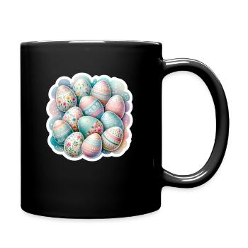 Un ensemble de jolis œufs de Pâques aquarellés - Mug uni - noir - Droite