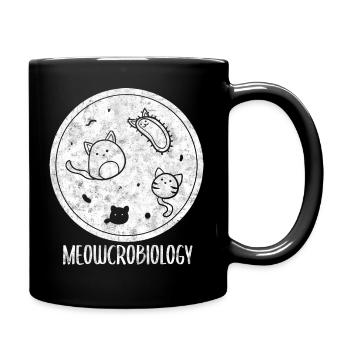 Meowcrobiology Katze Groomer - Tasse einfarbig - Schwarz - Rechts