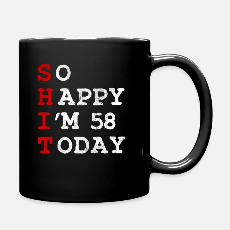 Geburtstag 58 Geburtstag Jahr Geburt Lustig - Tasse einfarbig - Schwarz