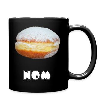 Cremefarbener Donut T-Shirt Nom - Tasse einfarbig - Schwarz - Rechts