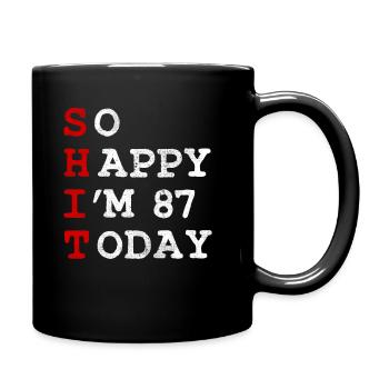 Birthday 87 Birthday Year Birth Funny - Full Colour Mug - black - Right