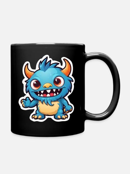 Illustration40 1Cute monster - Full Colour Mug - black