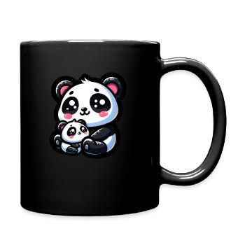Proud Mother Panda With Her Cub for Mother's Day - Full Colour Mug - black - Right