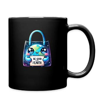 Be Good To The Earth Reusable Tote Bag Earth Day - Full Colour Mug - black - Right