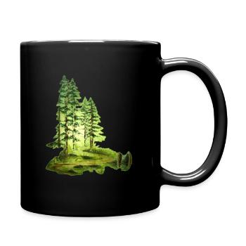 Pine Woods - Full Colour Mug - black - Right