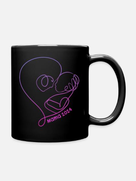 Mama 2024 - Tasse einfarbig - Schwarz