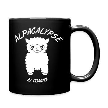 Alpacalypse is comming - Tasse einfarbig - Schwarz - Rechts