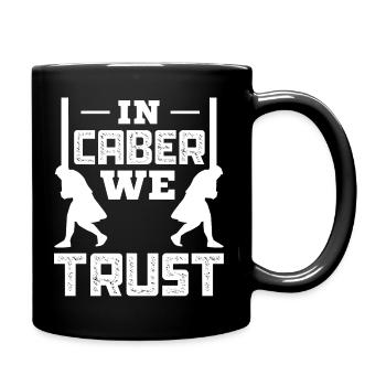À Caber, nous faisons confiance au lancer d’arbre à lancer de bois - Mug uni - noir - Droite