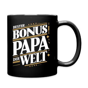 Bonus Papa - Tasse einfarbig - Schwarz - Rechts