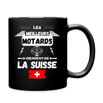 LES MEILLEURS MOTARD SONT EN SUISSE - Mug uni - noir - Droite