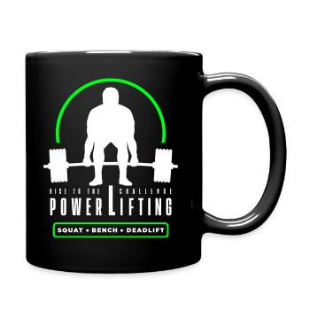 Powerlifting Deadlift - Rise to The Challenge - Full Colour Mug - black - Right