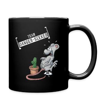 Team Danger-Seeker - Tasse einfarbig - Schwarz - Rechts
