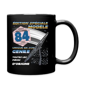 Vignette Auto 84 Années 80 Vintage Homme Femme - Mug uni - noir - Droite