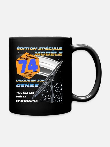 Vignette Auto 74 Années 70 Vintage Homme Ou Femme - Mug uni - noir