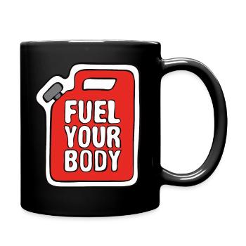 Fuel Your Body - Roter Kanister - Tasse einfarbig - Schwarz - Rechts