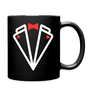 Poker - Pokermeister - Pokersmoking - Tasse einfarbig - Schwarz - Rechts
