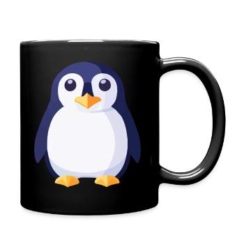 Pingouins noir et blanc - Mug uni - noir - Droite