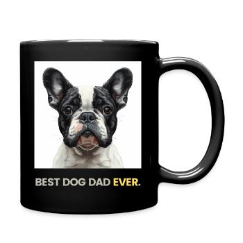 Cute French Bulldog Dog Dad - Full Colour Mug - black - Right
