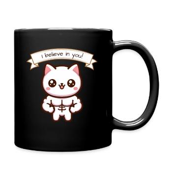 I believe in you! Muskelkater - Tasse einfarbig - Schwarz - Rechts