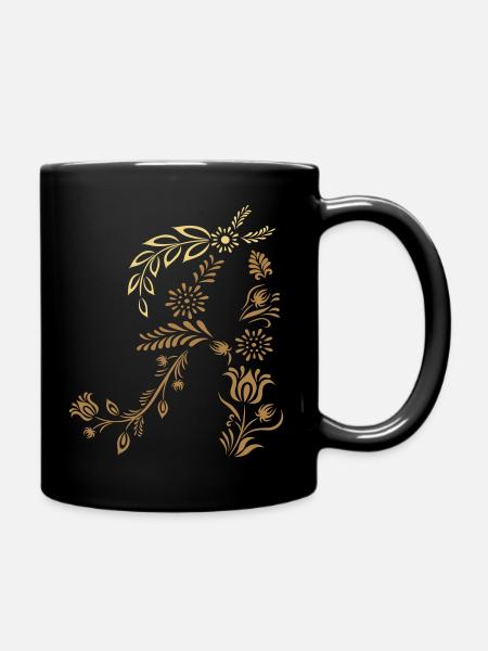 Lettre A, initiale - Mug uni - noir