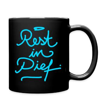 REPOS À PIEF (R.I.P.) Écriture - Mug uni - noir - Droite
