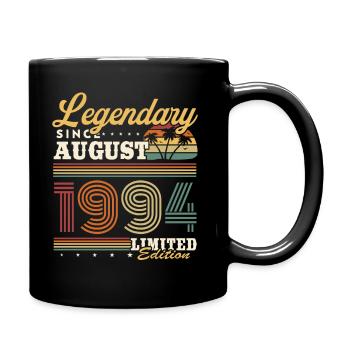 Legendary since August 1994 Vintage Birthday - Full Colour Mug - black - Right