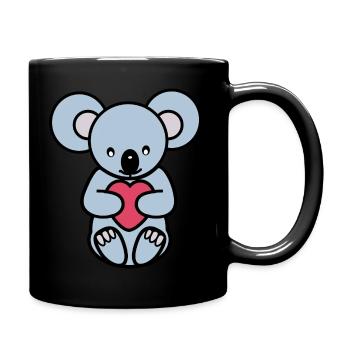 Kawaii Koala - Tasse einfarbig - Schwarz - Rechts