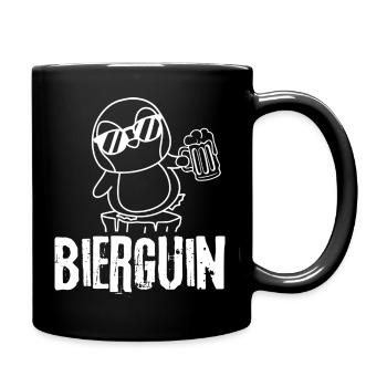 Bierguin pingouin bière boire pub alcool fête B - Mug uni - noir - Droite