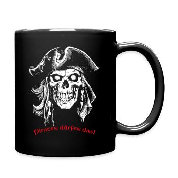 Crâne de pirate 07 2024 C Plan de travail 1 - Mug uni - noir - Droite