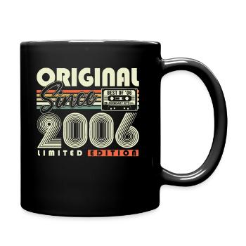 Original Since 2006 Vintage Birthday Gift - Full Colour Mug - black - Right