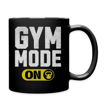 Mode salle de sport activé - Mug uni - noir - Droite