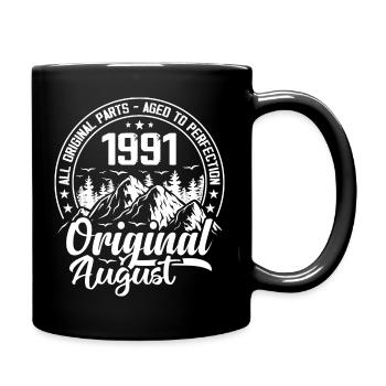 août 1991 Original:33 Ans Cadeau d'Anniversaire - Mug uni - noir - Droite