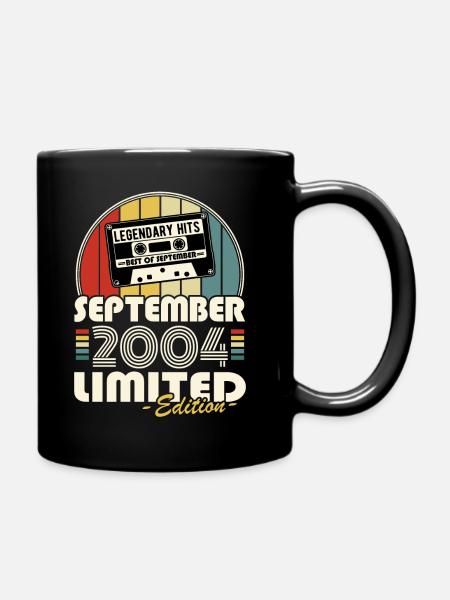 Legendär seit September 2004 Jahrgang Geburtstag - Tasse einfarbig - Schwarz