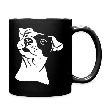 Staffordshire Terrier - Mug uni - noir - Droite