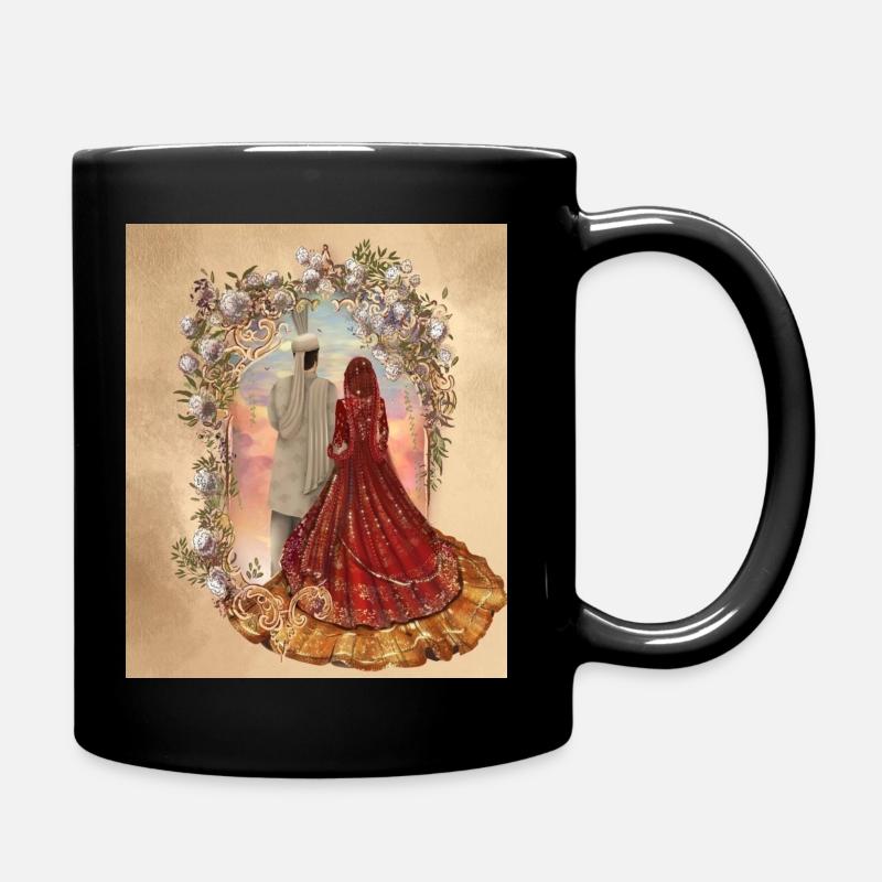 Pakistani wedding mug - Full Colour Mug - black