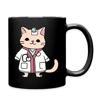 Doctor to be - Tasse einfarbig - Schwarz - Rechts