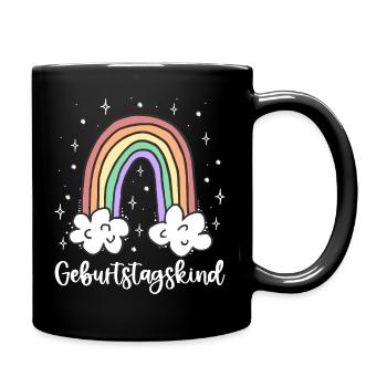 Geburtstagskind Regenbogen Geburtstag Party - Tasse einfarbig - Schwarz - Rechts