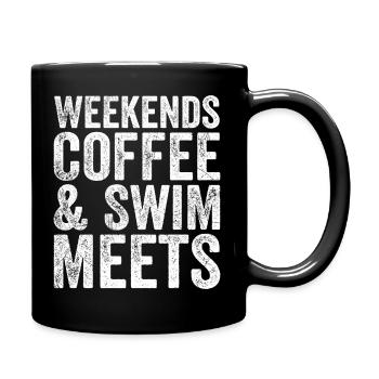 Weekends Coffee And Swim Meets - Coffee Lover - Mug uni - noir - Droite