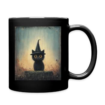 Halloween Kitten - Full Colour Mug - black - Right