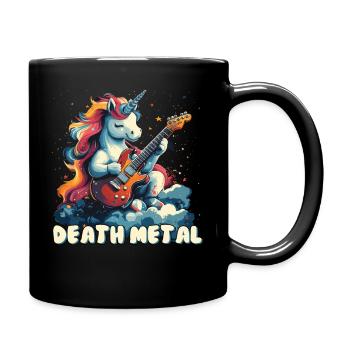 Death Metal Unicorn - Full Colour Mug - black - Right