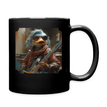 The Rocker Duck - Full Colour Mug - black - Right