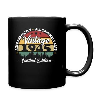 Vintage 1945 Geburtstagsgeschenk Für Geboren 1945 - Tasse einfarbig - Schwarz - Rechts