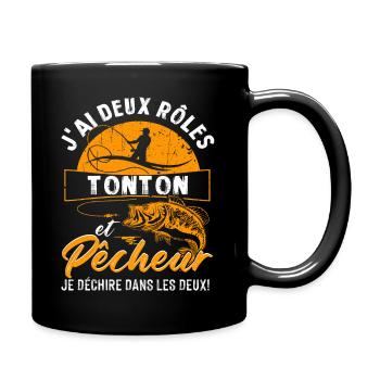 J'ai Deux Roles TONTON Et Pecheur Je Déchire Dans - Mug uni - noir - Droite