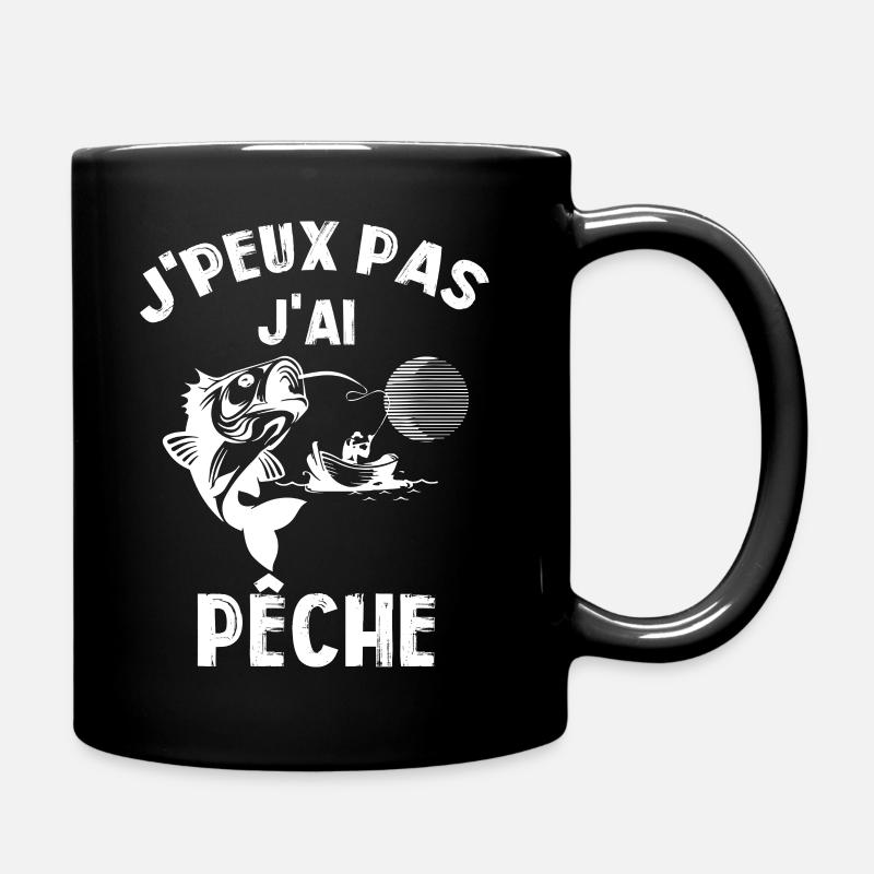 J'peux Pas J'ai Pêche, Pêcheurs, Poisson, Pêcheur - Mug uni - noir